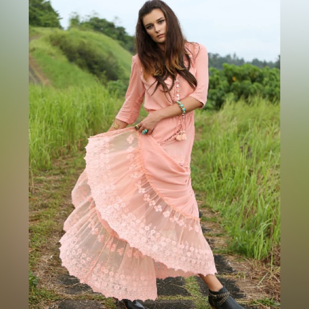 Tulle and Batiste Daisy Rose Maxi Dress